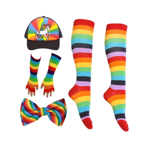 Gravity Threads LGBTQ Pride Rainbow Fingerless Gloves Pride Kits - TK Set A