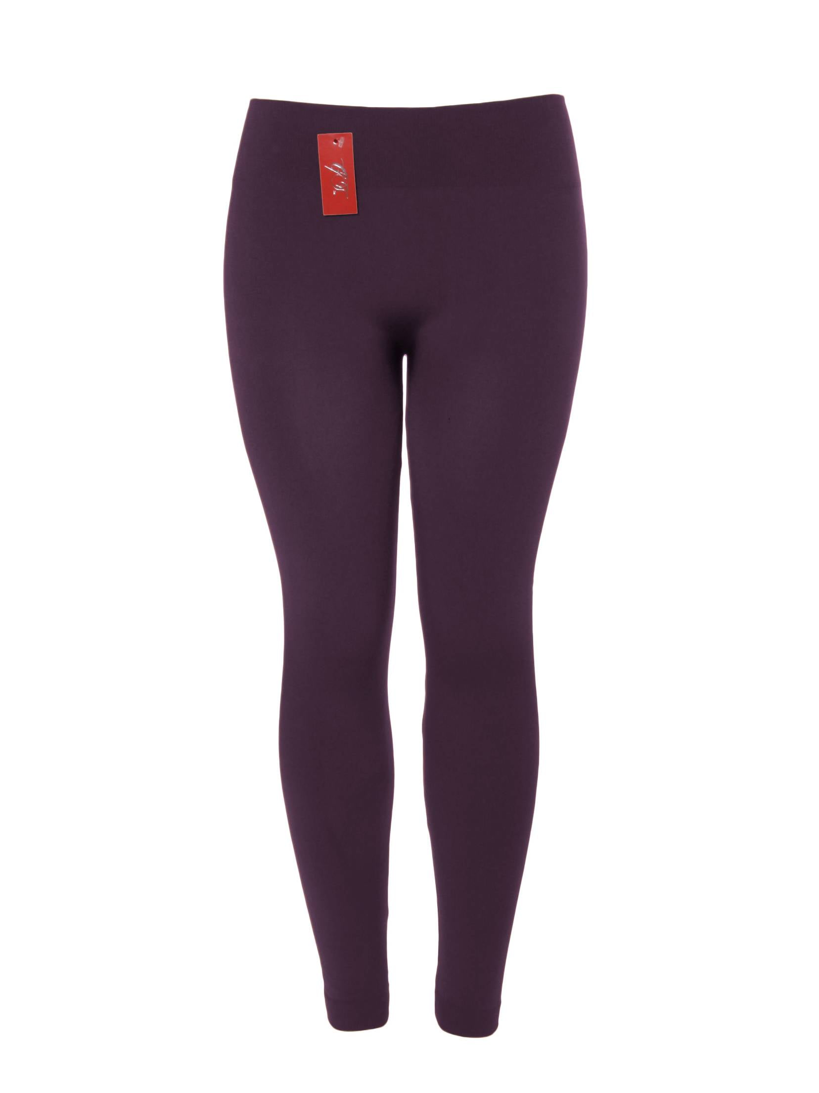 Gravity Threads Nylon Spandex Womens Capri Leggings, Purple