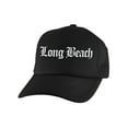 thumbnail image 1 of Gravity Threads Long Beach Old English Trucker Hat - Black, 1 of 4