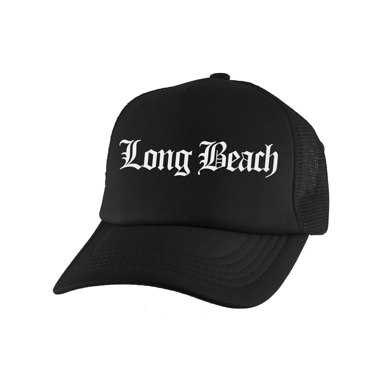 Gravity Threads Long Beach Old English Trucker Hat - Black 