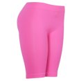 thumbnail image 1 of Gravity Threads Long Biker Shorts For Women - 19" Ladies Legging, Neon Pink, 1 of 3
