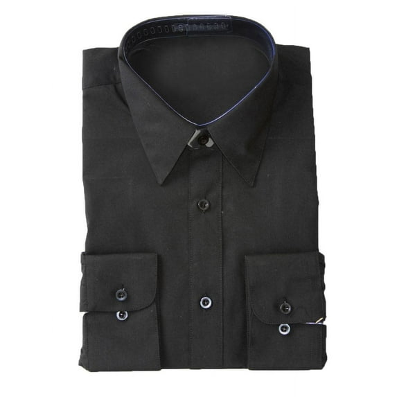 Gravity Threads Long Sleeve Dress Shirt, Black, XL Sleeve-(34/35)
