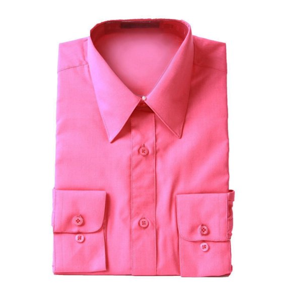 Gravity Threads Long Sleeve Dress Shirt, Fushia, Medium Sleeve-(32/33)