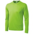 thumbnail image 1 of Gravity Threads Long-Sleeve Moisture-Wick Athletic Shirt - Lime Shock - 3XL, 1 of 1