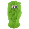 thumbnail image 1 of Gravity Threads Love Rainbow Heart 3-Hole Ski Mask - Neon Green, 1 of 3