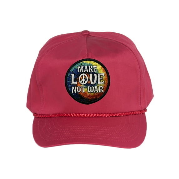 Gravity Threads Make Love Not War Patch Cotton Twill Cap - Maroon