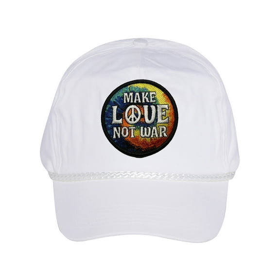 Gravity Threads Make Love Not War Patch Cotton Twill Cap - White