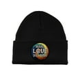 thumbnail image 1 of Gravity Threads Make Love Not War Patch Cuffed Beanie - Black, 1 of 1