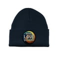 thumbnail image 1 of Gravity Threads Make Love Not War Patch Cuffed Beanie - Navy, 1 of 1