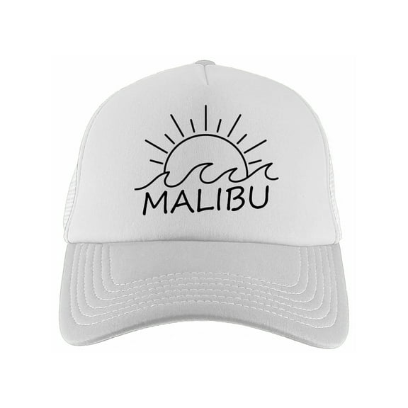 Gravity Threads Malibu Waves Adjustable Trucker Hat - White