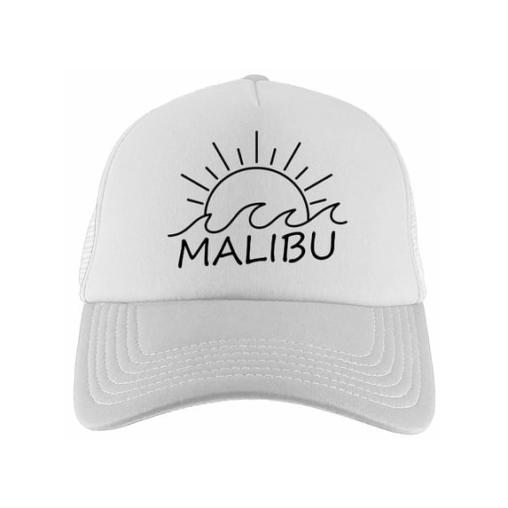 Gravity Threads Malibu Waves Adjustable Trucker Hat - White