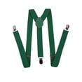 thumbnail image 1 of Gravity Threads Men's Adjustable Solid Suspenders Metal Clip - Kelly Green, 1 of 3