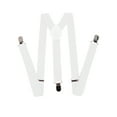 thumbnail image 1 of Gravity Threads Men's Adjustable Solid Suspenders Metal Clip - White, 1 of 3