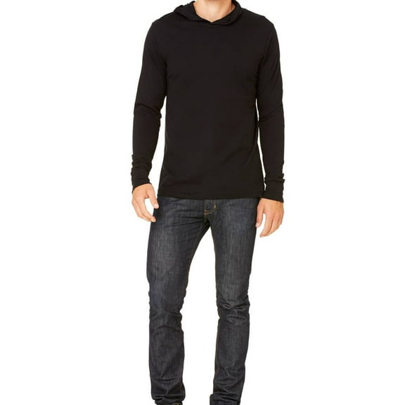 Gravity Threads Men's Long Sleeve Hoodie Shirt, Black S