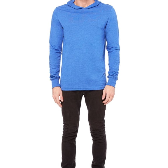 Gravity Threads Men's Long Sleeve Hoodie Shirt, Heather Royal M