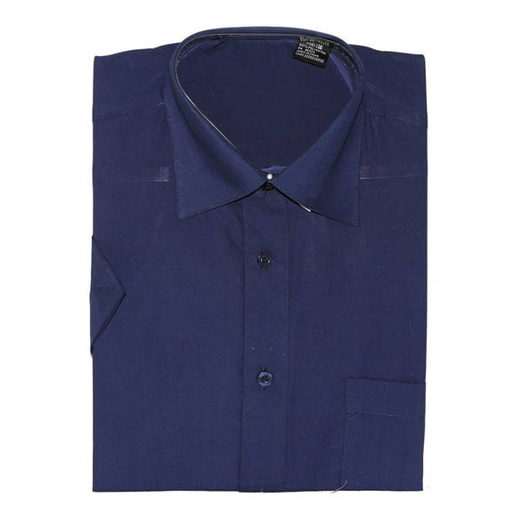Gravity Threads Mens Dress Shirt Short Sleeve , 2XL Navy