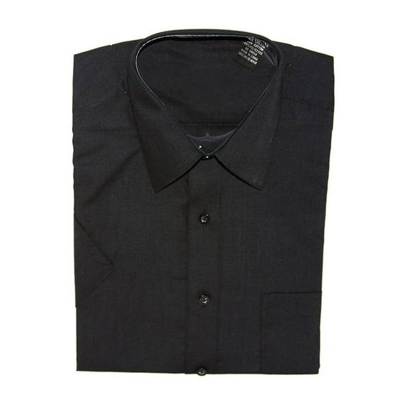 Gravity Threads Mens Dress Shirt Short Sleeve , 3XL Black