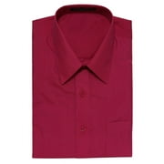 Gravity Threads Mens Dress Shirt Short Sleeve , Shirt, M Fuchsia