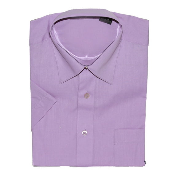 Gravity Threads Mens Dress Shirt Short Sleeve , XL Lilac