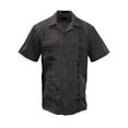 thumbnail image 1 of Gravity Threads Mens Guayabera Summer Shirt - Black - 3X-Large, 1 of 2