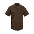 thumbnail image 1 of Gravity Threads Mens Guayabera Summer Shirt - Brown - Large, 1 of 2