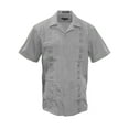 thumbnail image 1 of Gravity Threads Mens Guayabera Summer Shirt - Light Grey - 3X-Large, 1 of 2