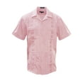 thumbnail image 1 of Gravity Threads Mens Guayabera Summer Shirt Light Pink - Small, 1 of 2