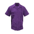thumbnail image 1 of Gravity Threads Mens Guayabera Summer Shirt - Purple - 3X-Large, 1 of 2
