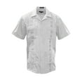 thumbnail image 1 of Gravity Threads Mens Guayabera Summer Shirt - White - 4X-Large, 1 of 2