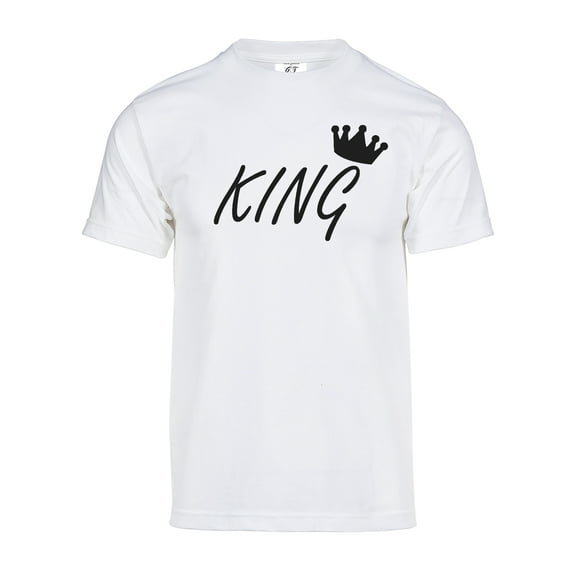 Gravity Threads Mens King's Crown Short-Sleeve T-Shirt - White - Large