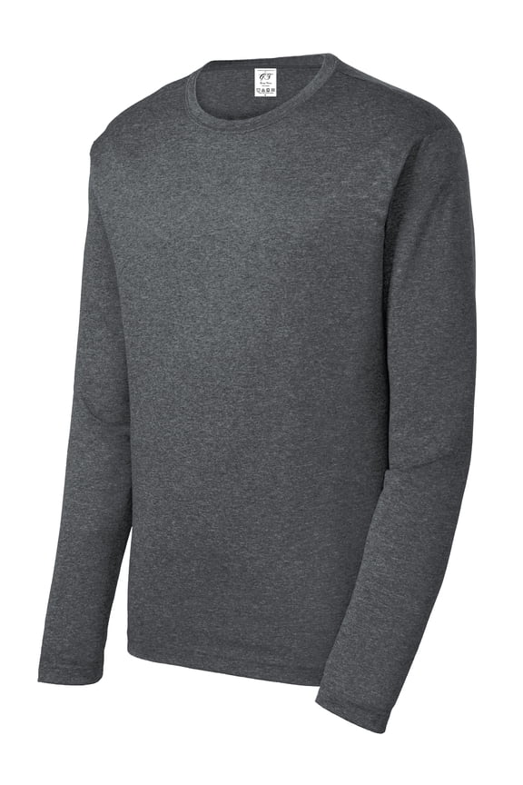 Mens Long-Sleeve Heather Shirt - Graphite Grey - Large