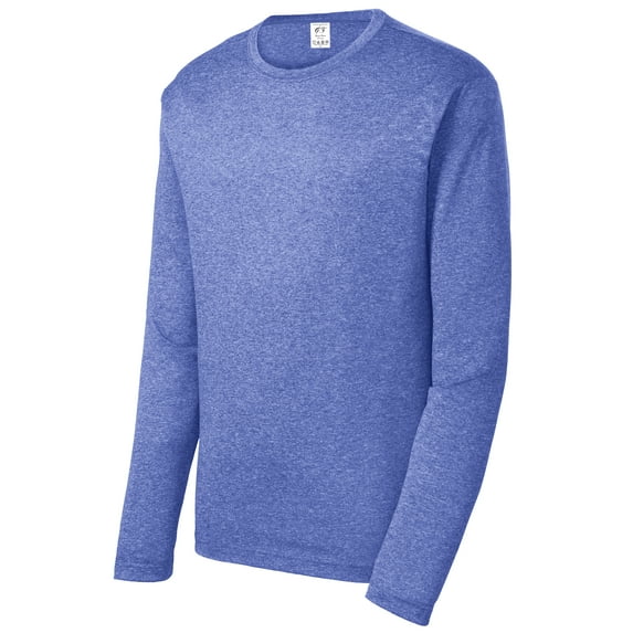 Gravity Threads Mens Long-Sleeve Heather Shirt - True Royal - Medium