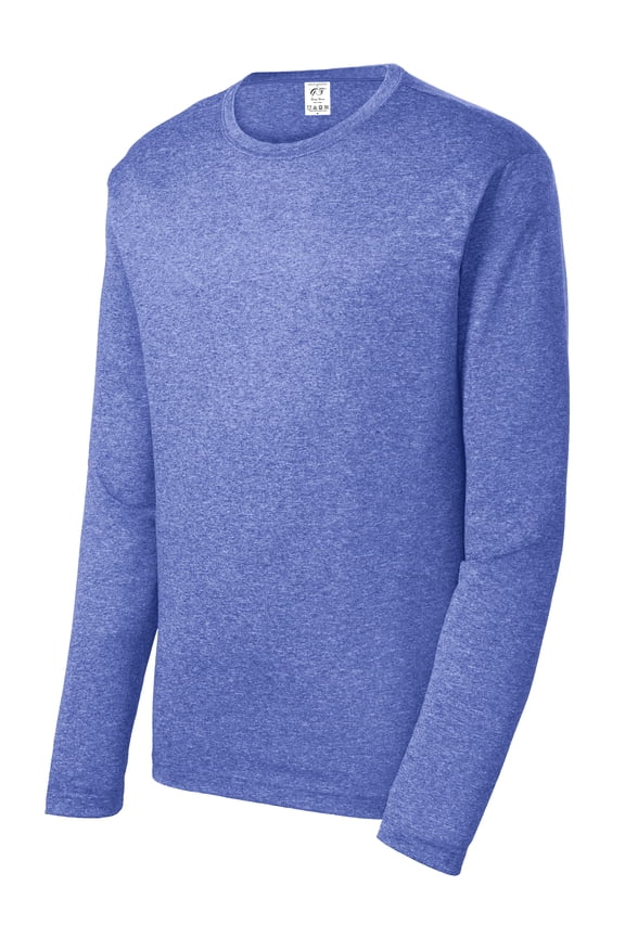 Mens Long-Sleeve Heather Shirt - True Royal - X-Large