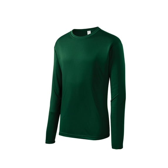 Gravity Threads Mens Long-Sleeve Moisture WickenIng Shirt - Forest Green - Large