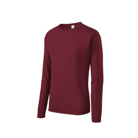 Gravity Threads Mens Long-Sleeve Moisture WickenIng Shirt - Maroon - Large