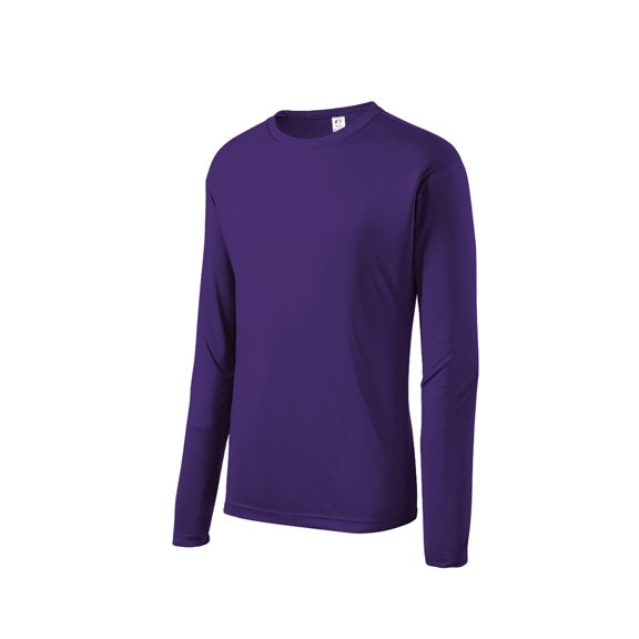 Gravity Threads Mens Long-Sleeve Moisture WickenIng Shirt - Purple - Medium