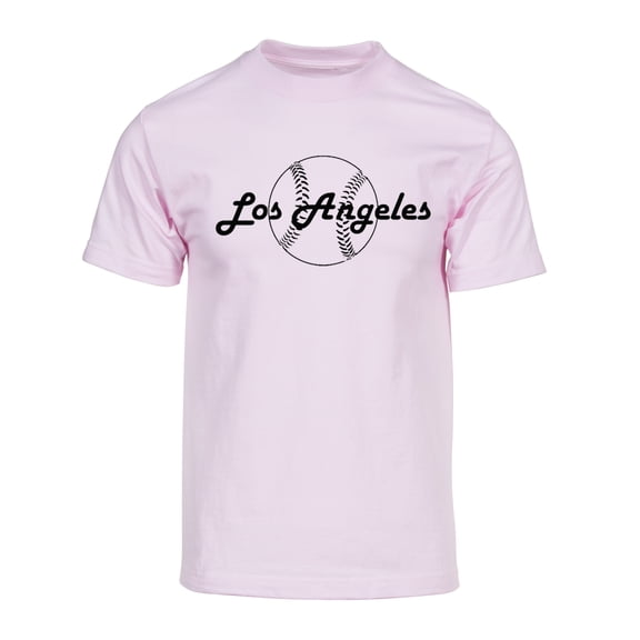 Gravity Threads Mens Los Angeles Baseball Short-Sleeve T-Shirt - Light Pink - 2XL