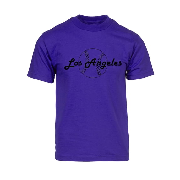 Gravity Threads Mens Los Angeles Baseball Short-Sleeve T-Shirt - Purple - M