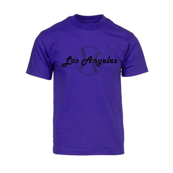 Gravity Threads Mens Los Angeles Baseball Short-Sleeve T-Shirt - Purple - M