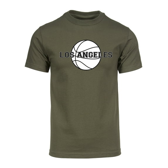 Gravity Threads Mens Los Angeles Basketball Short-Sleeve T-Shirt - Olive - 2XL