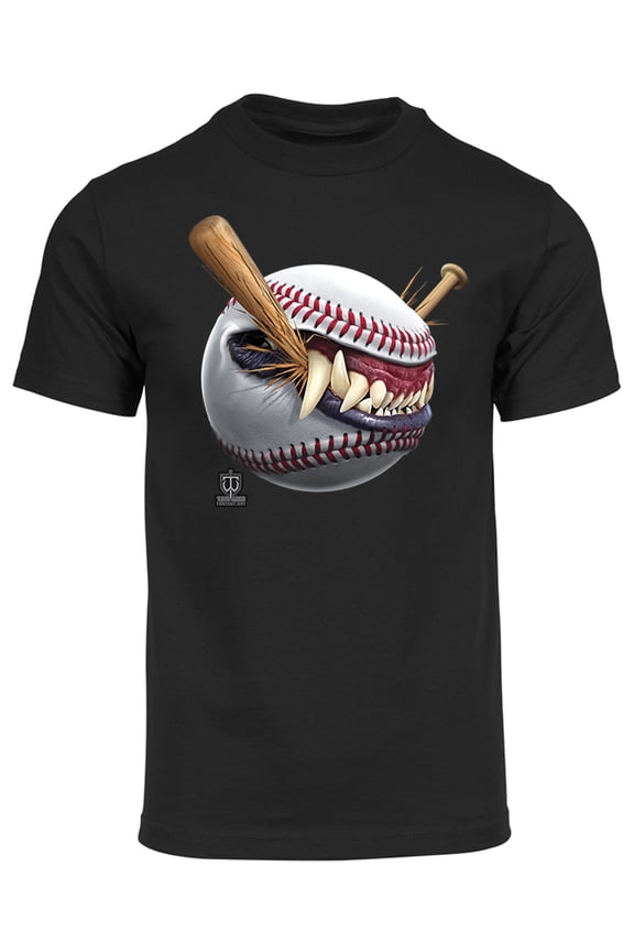 Mens Monster Baseball Short-Sleeve T-Shirt - Black - Medium