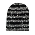 thumbnail image 1 of Gravity Threads Mens Musical Notes Cuffless Beanie, Black, 1 of 3