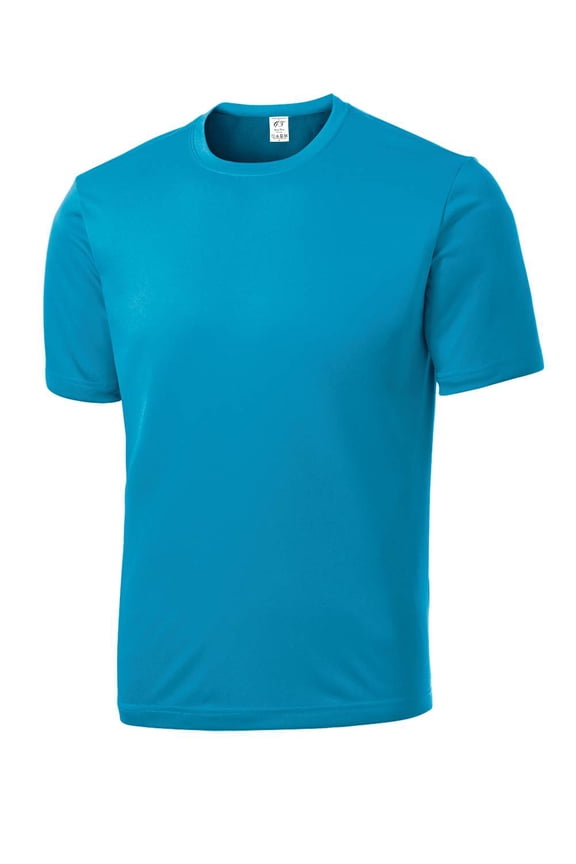 Mens Short-Sleeve Moisture Wicking Shirt - Atomic Blue - Medium