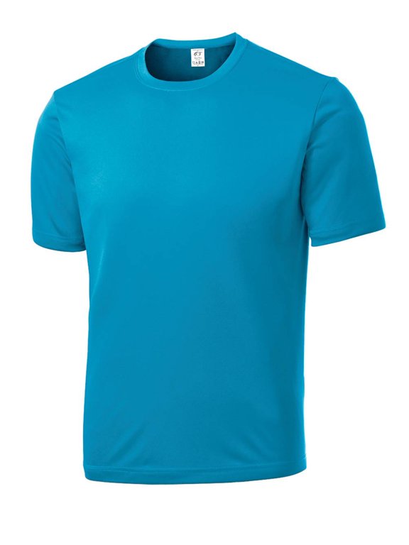Mens Short-Sleeve Moisture Wicking Shirt - Atomic Blue - XL
