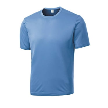 Gravity Threads Mens Short-Sleeve Moisture Wicking Shirt - CarolIna Blue - X-Large