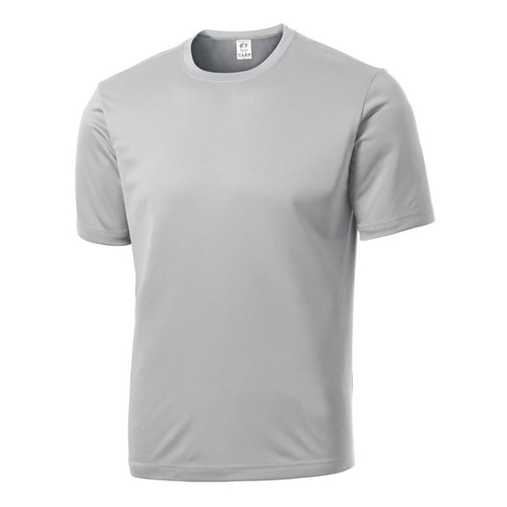 Gravity Threads Mens Short-Sleeve Moisture Wicking Shirt - Silver - Medium