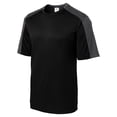 thumbnail image 1 of Gravity Threads Mens Sleeve-Blocked Moisture Wicking Shirt - Black/Iron Grey - X-Large, 1 of 1