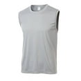 thumbnail image 1 of Gravity Threads Mens Sleeveless Moisture Wicking Shirt - Silver - 3X-Large, 1 of 1