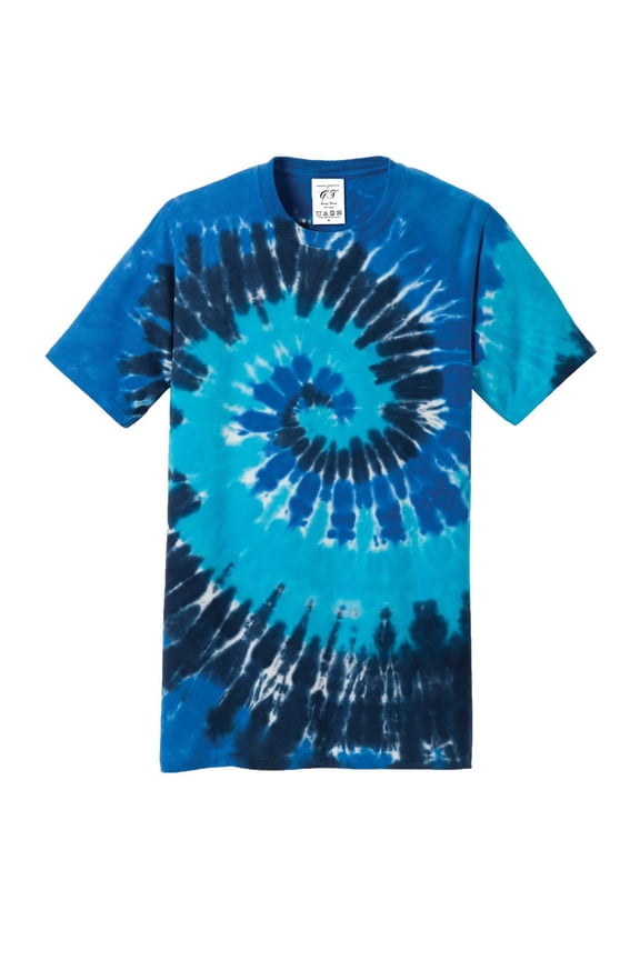 Mens Tie-Dye Short-Sleeve T-Shirt - Ocean Rainbow - Small