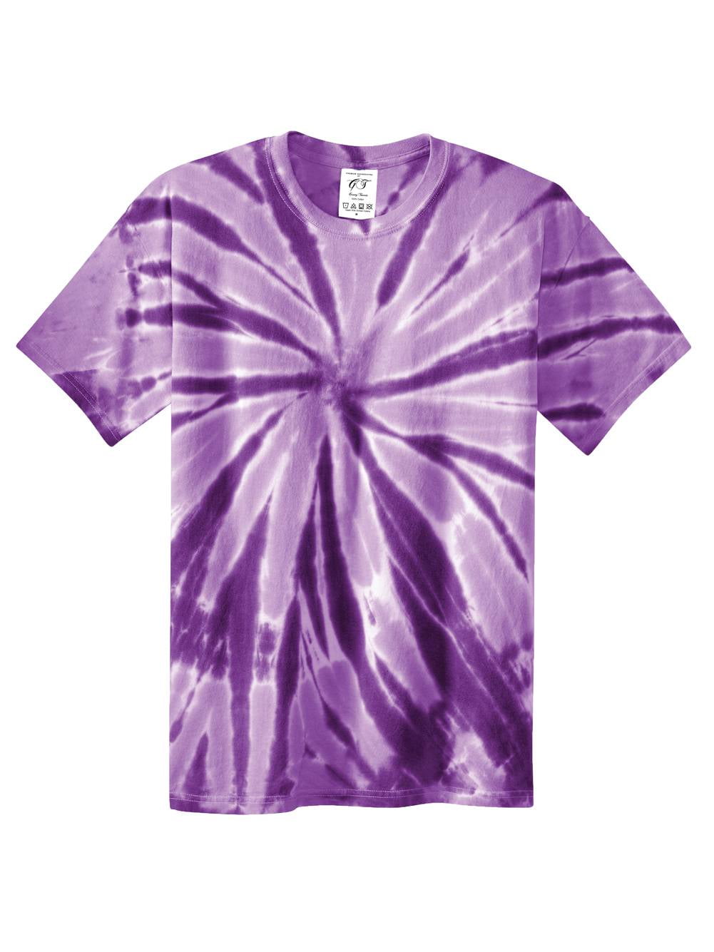 Gravity Threads Mens Tie-Dye Short-Sleeve T-Shirt Purple 4X